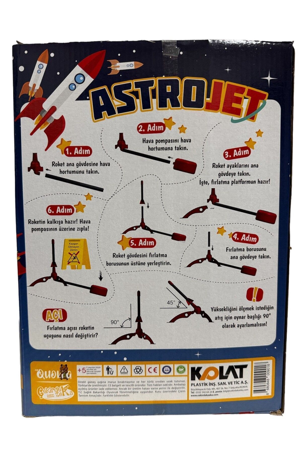 Astrojet Roket Fırlatma Oyun Seti Roketini Hazırla Ayağınla Ateşle Fırlat Koş Yakala