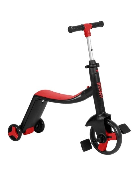 BOONY KIRMIZI İlk Bisikletim Hem Scooter Hem Bisiklet 3 Farklı Özellik 2-8 Yaş Arası