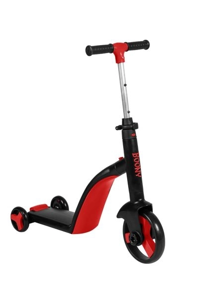 BOONY KIRMIZI İlk Bisikletim Hem Scooter Hem Bisiklet 3 Farklı Özellik 2-8 Yaş Arası