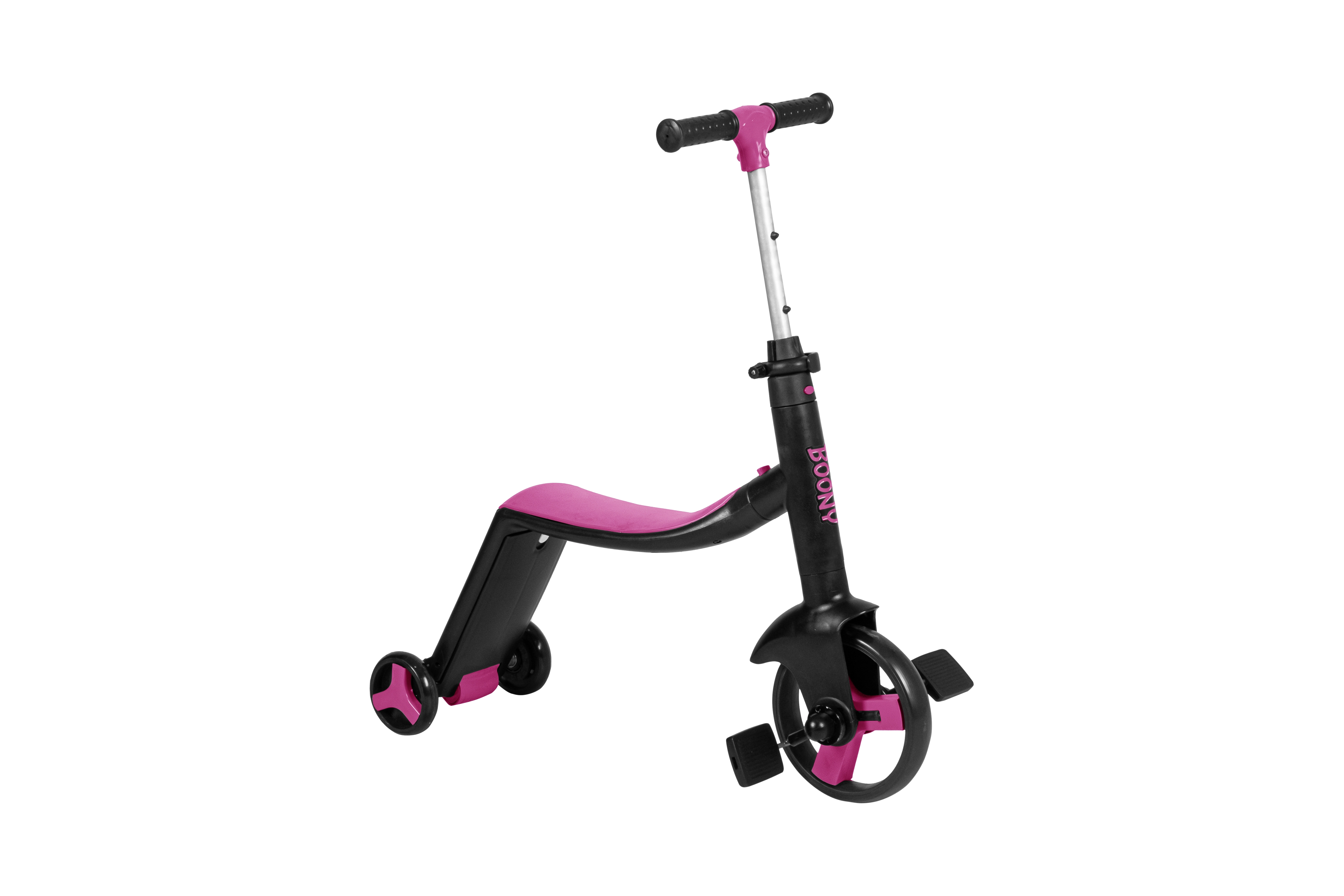 BOONY PEMBE İlk Bisikletim Hem Scooter Hem Bisiklet 3 Farklı Özellik 2-8 Yaş Arası