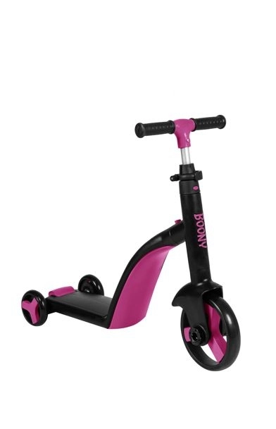 BOONY PEMBE İlk Bisikletim Hem Scooter Hem Bisiklet 3 Farklı Özellik 2-8 Yaş Arası