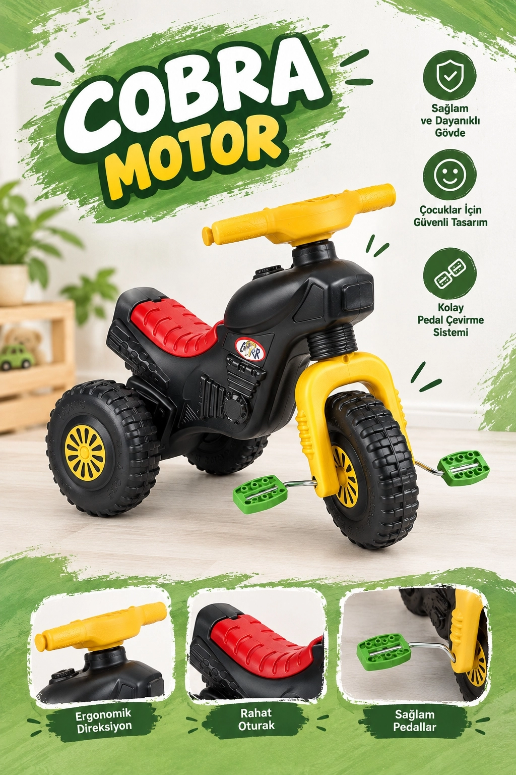 Cobra 3 Tekerlekli Çocuk Motoru