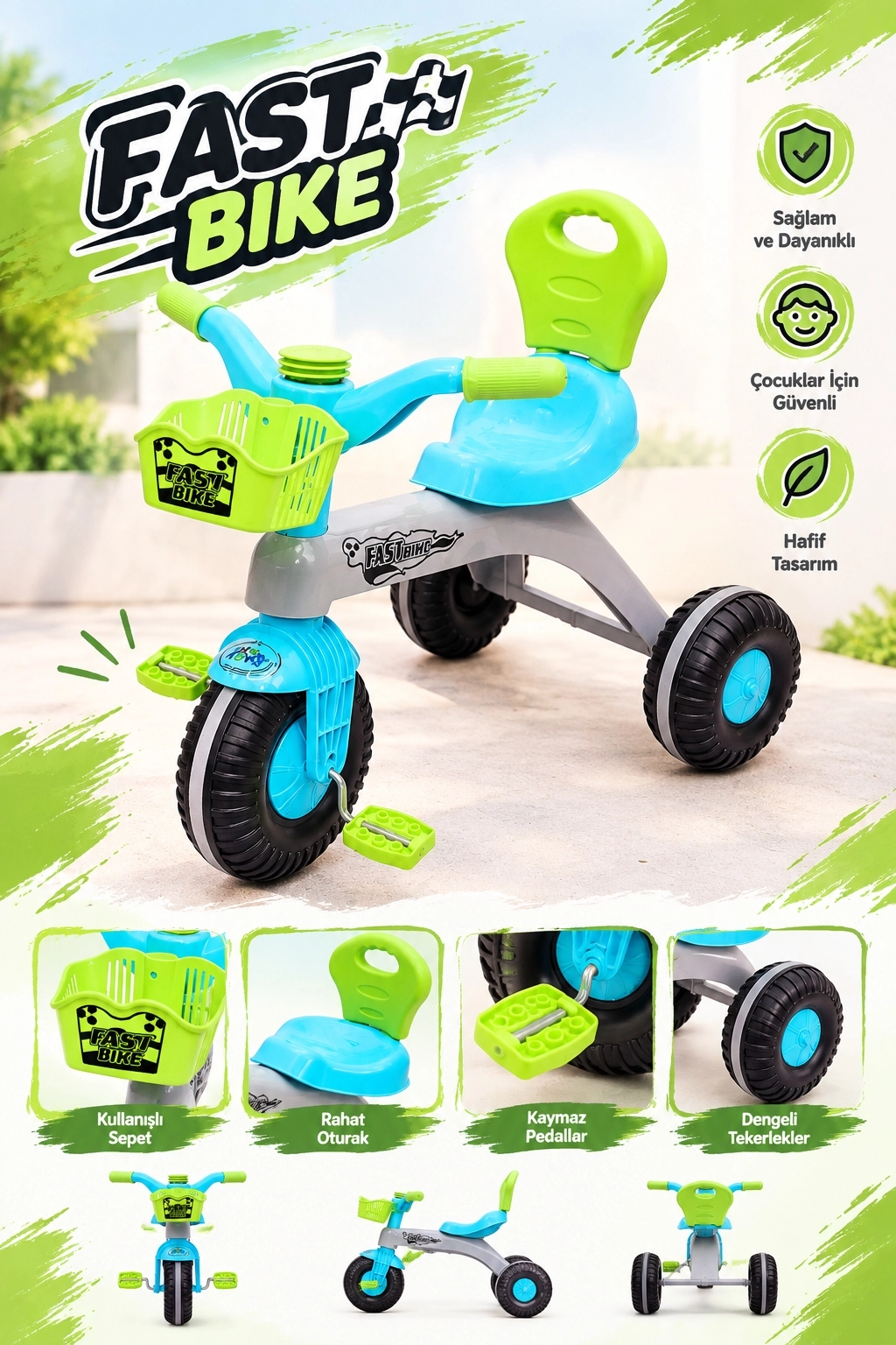 İlk Bisikletim Fast Bike 3 Tekerlekli Bisiklet