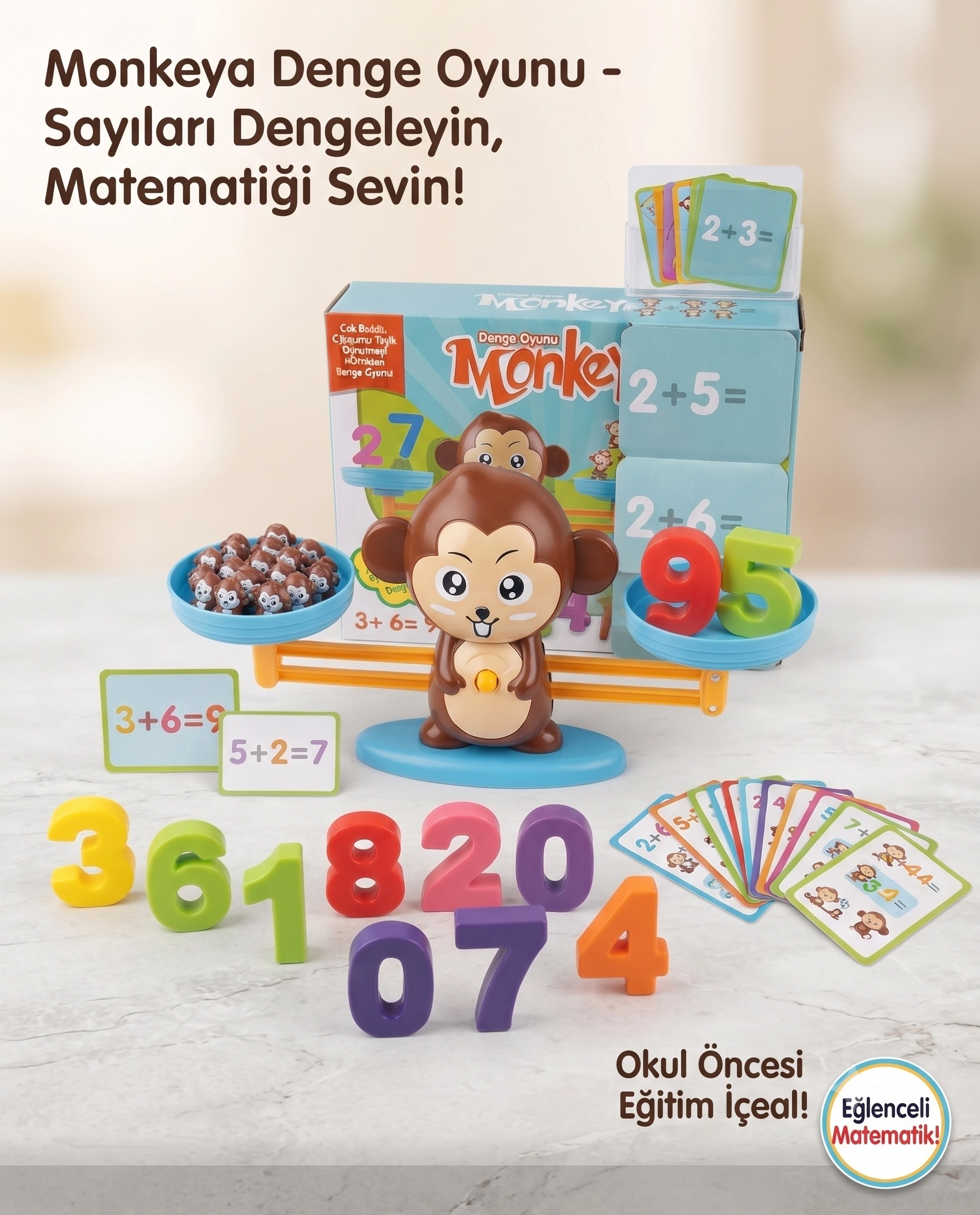 Monkea Denge Matematik Eğitici Öğretici Oyun Seti