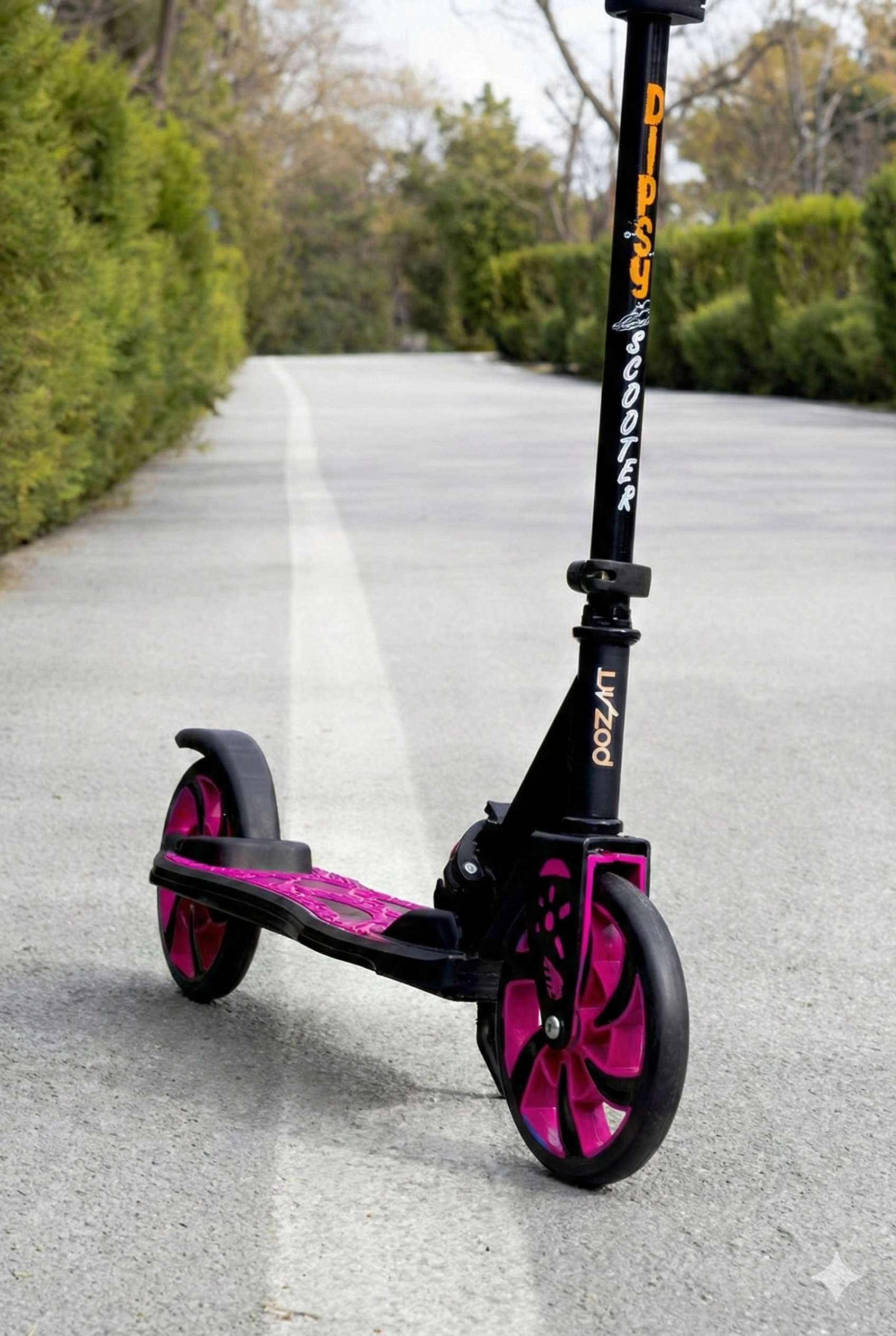 DİPSY PEMBE 2 Tekerlekli Katlanabilir +12 Yaş Üzeri Max 100 kg Taşıma Kapasite Frenli 9-12 yaş Scooter