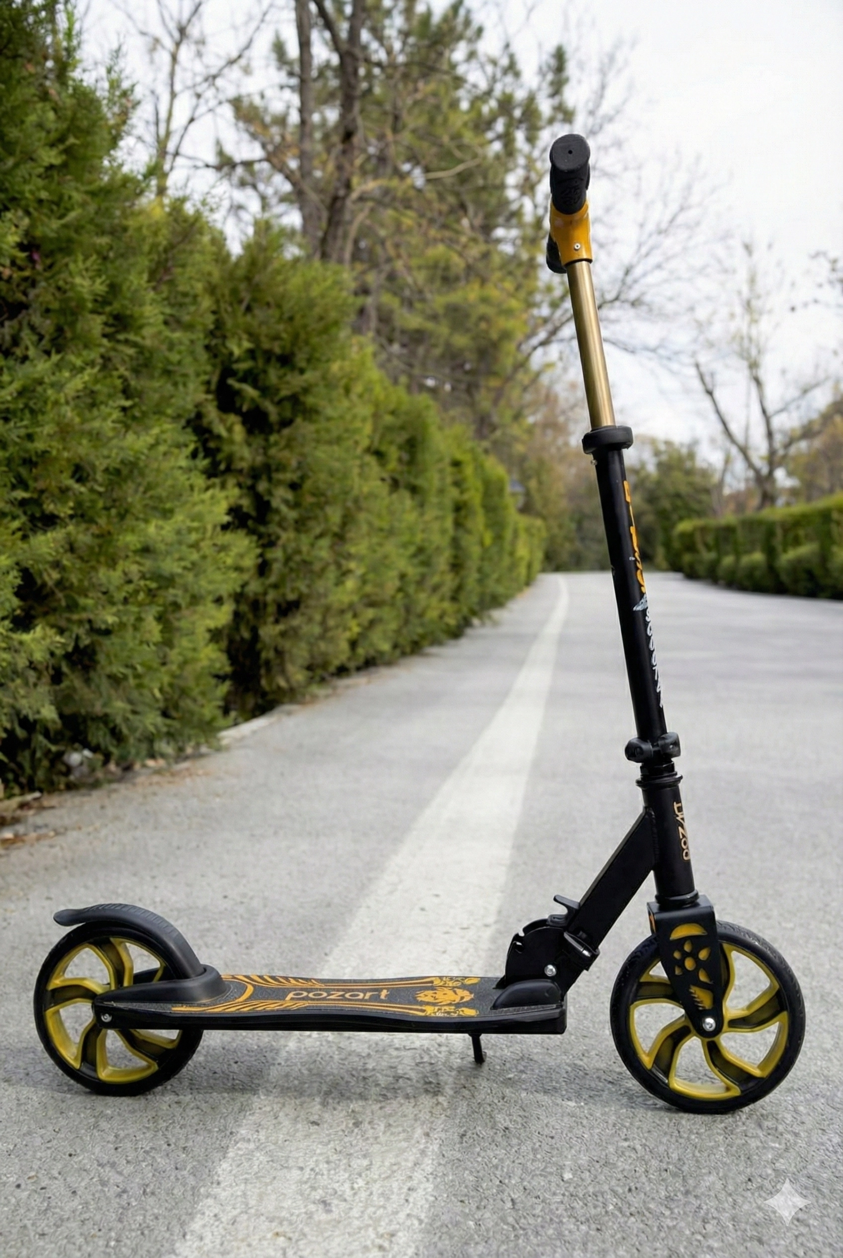 DİPSY TURUNCU/SARI 2 Tekerlekli Katlanabilir +12 Yaş Üzeri Max 100 kg Taşıma Kapasite Frenli 9-12 yaş Scooter