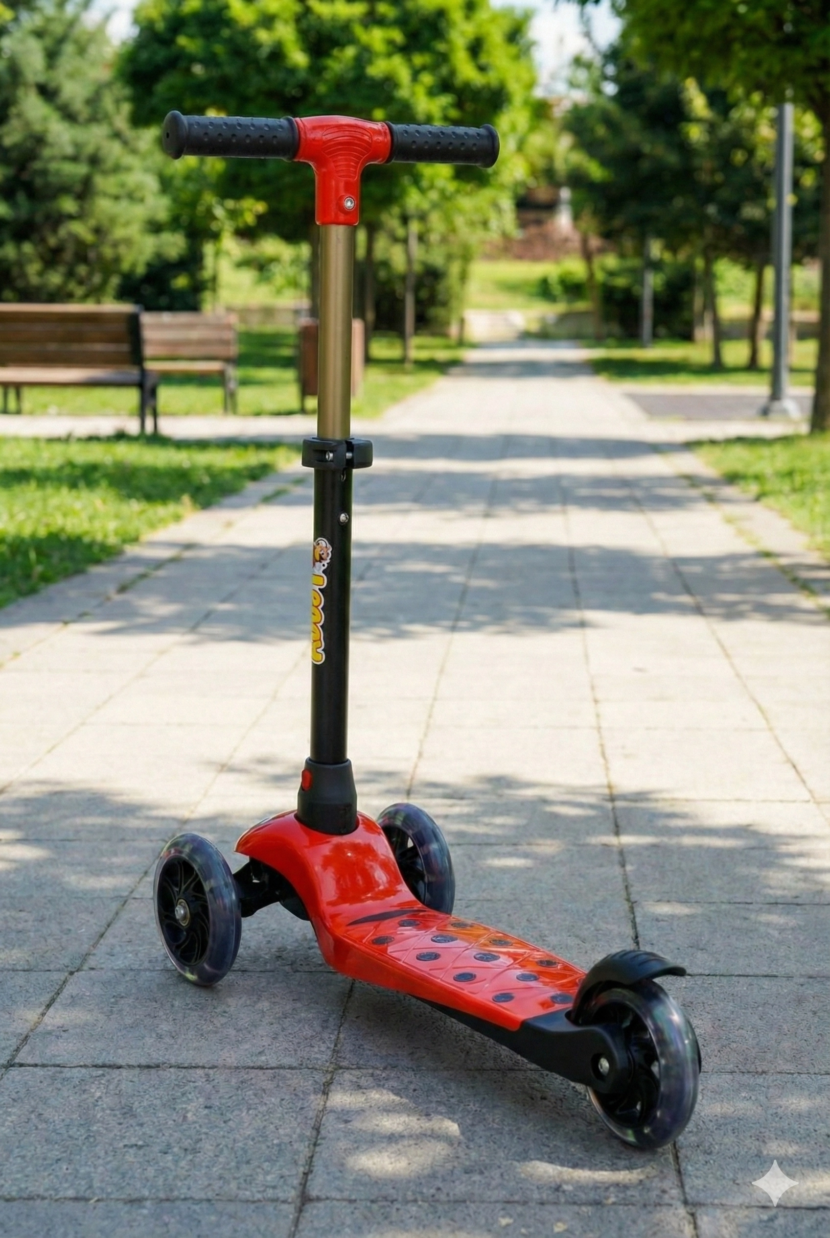 LEDDY UĞUR BÖCEĞİ Led Işıklı 3 Tekerli 2+ Yaş Arası Max 50 Kg Taşıma Kapasitesi 3 Kademeli Scooter