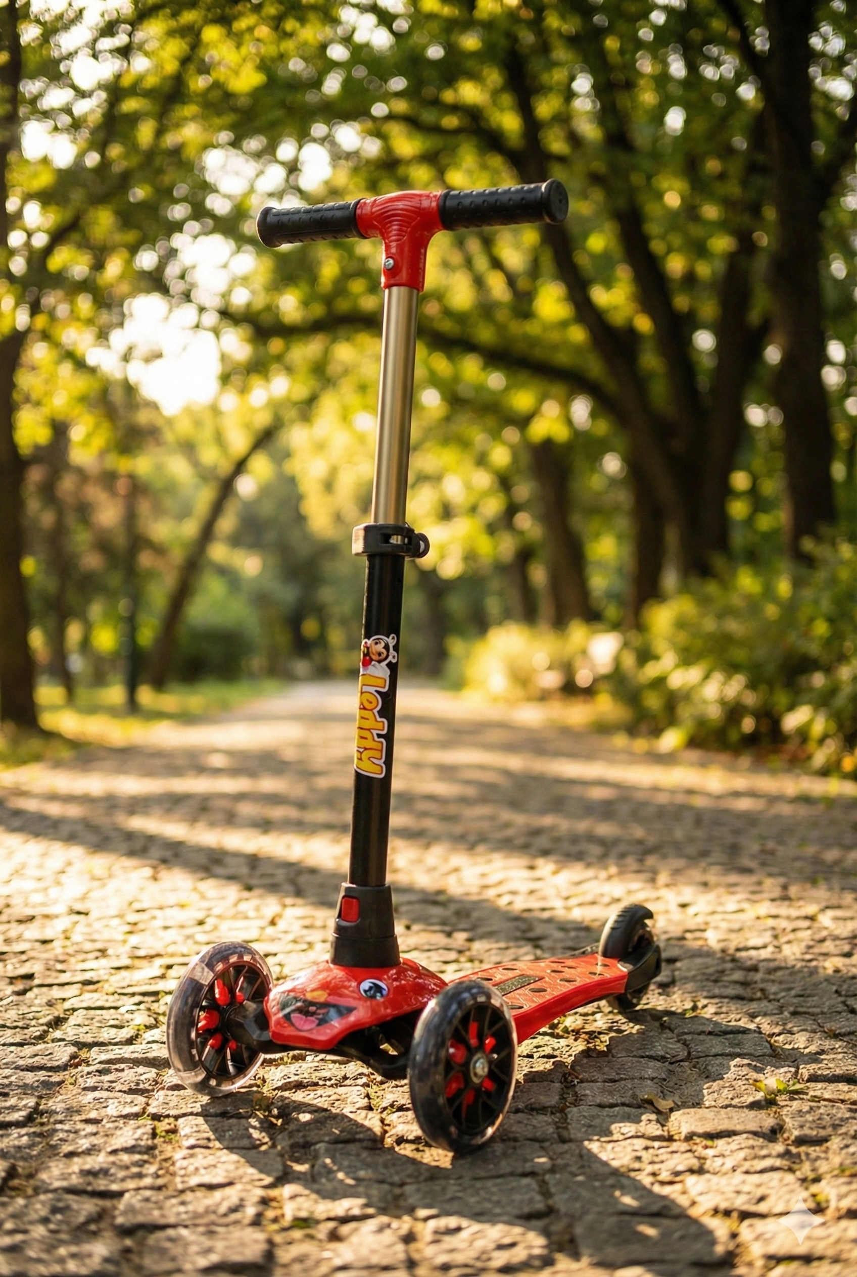 LEDDY UĞUR BÖCEĞİ Led Işıklı 3 Tekerli 2+ Yaş Arası Max 50 Kg Taşıma Kapasitesi 3 Kademeli Scooter