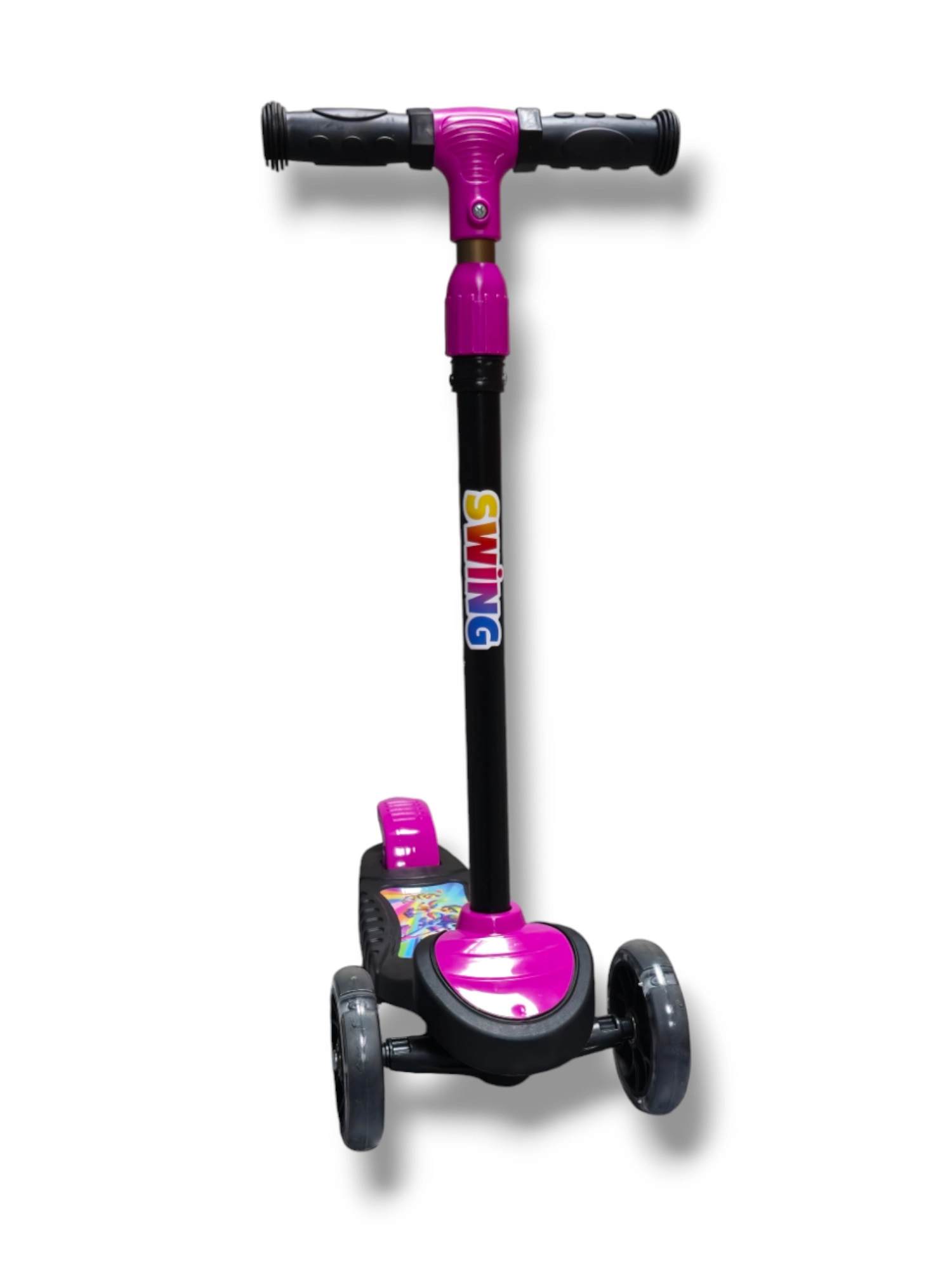 SWİNG MAVİ Led Işıklı 3 Tekerlekli Yükseklik Ayarlı Scooter +3 Yaş 40Kg Kapasiteli