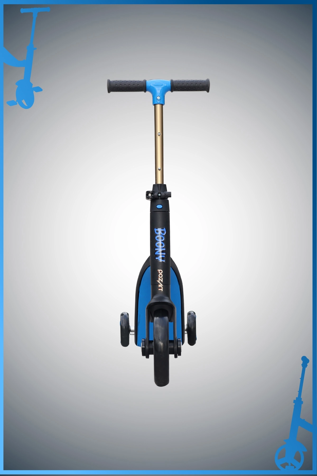 BOONY MAVİ İilk Bisikletim Hem Scooter Hem Bisiklet 3 Farklı Özellik 2-8 Yaş Arası