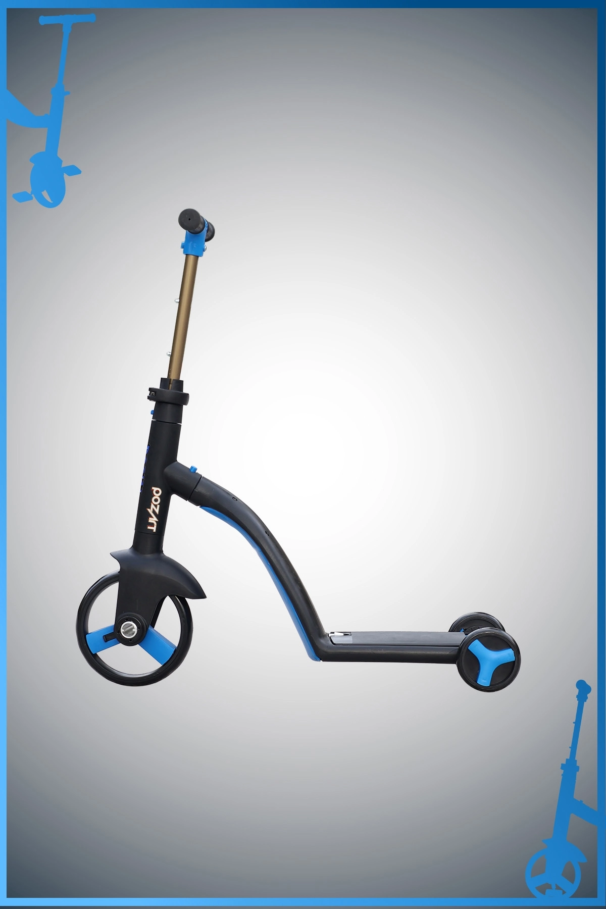 BOONY MAVİ İilk Bisikletim Hem Scooter Hem Bisiklet 3 Farklı Özellik 2-8 Yaş Arası