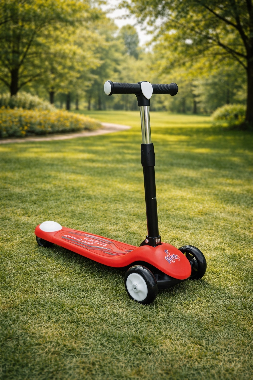 Pro Işıklı ve Katlanabilir Led Işıklı 3 Tekerlekli Çocuk Scooter 50kg Kapasite 3+yaş