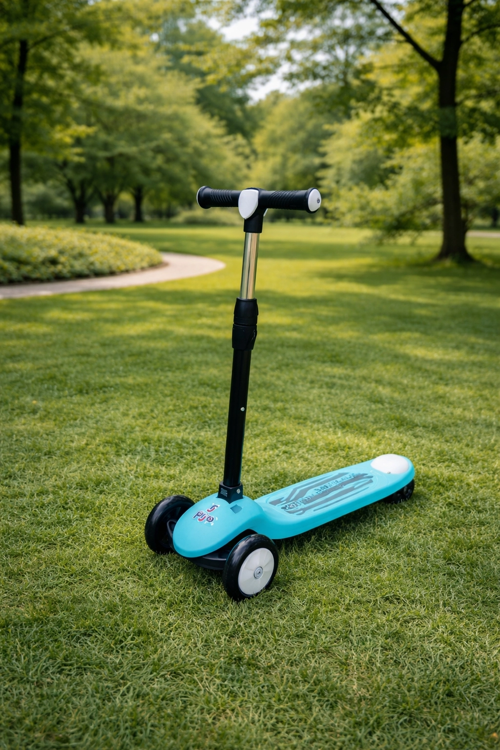 Pro Işıklı ve Katlanabilir Led Işıklı 3 Tekerlekli Çocuk Scooter 50kg Kapasite 3+yaş