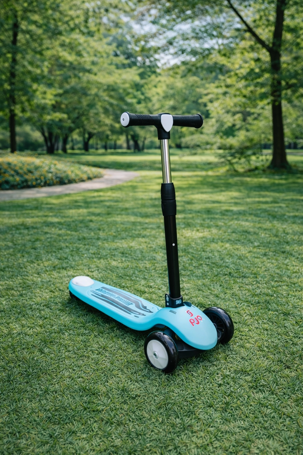 Pro Işıklı ve Katlanabilir Led Işıklı 3 Tekerlekli Çocuk Scooter 50kg Kapasite 3+yaş
