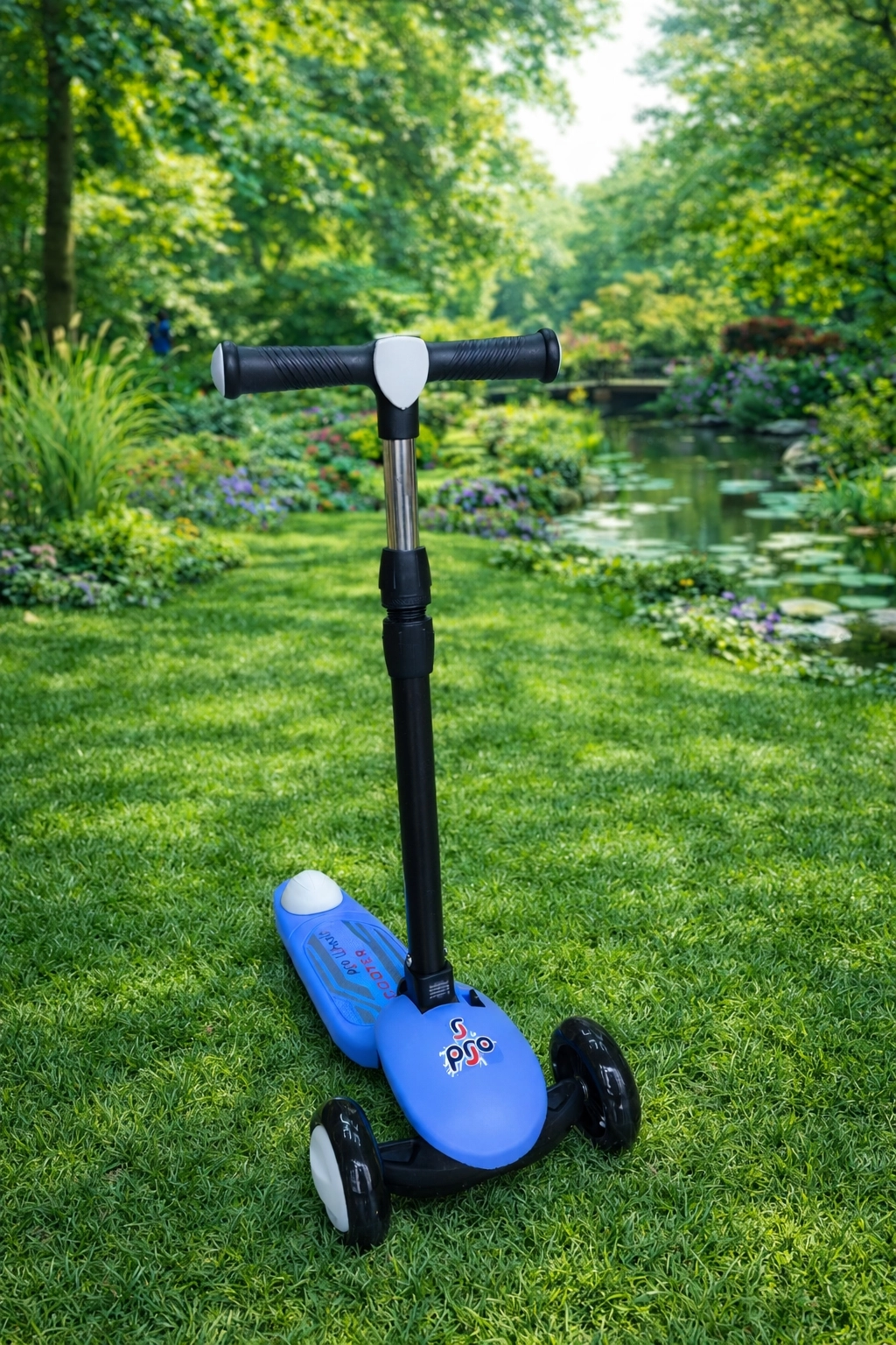 Pro Işıklı ve Katlanabilir Led Işıklı 3 Tekerlekli Çocuk Scooter 50kg Kapasite 3+yaş