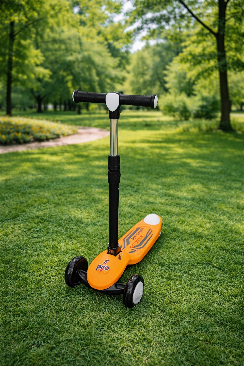 Pro Işıklı ve Katlanabilir Led Işıklı 3 Tekerlekli Çocuk Scooter 50kg Kapasite 3+yaş