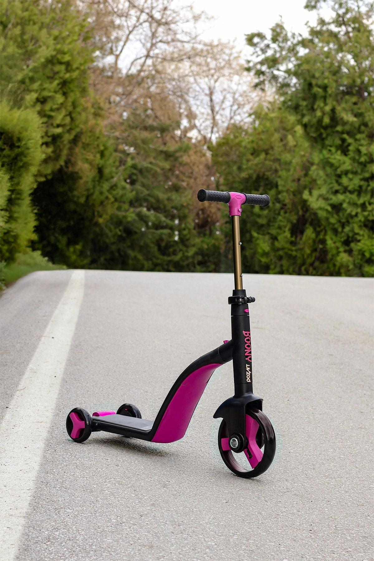 BOONY PEMBE İilk Bisikletim Hem Scooter Hem Bisiklet 3 Farklı Özellik 2-8 Yaş Arası