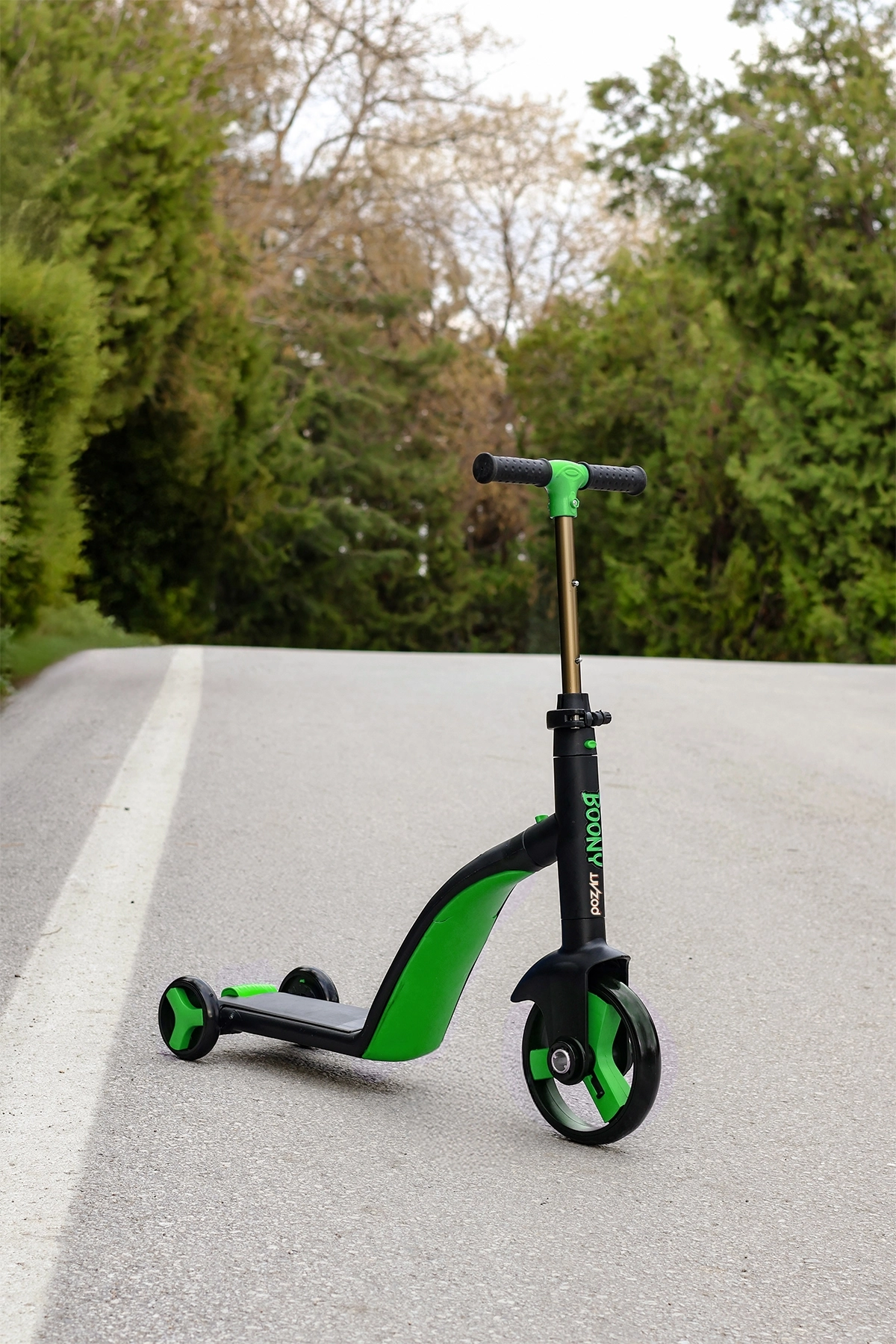 BOONY YEŞİL İilk Bisikletim Hem Scooter Hem Bisiklet 3 Farklı Özellik 2-8 Yaş Arası