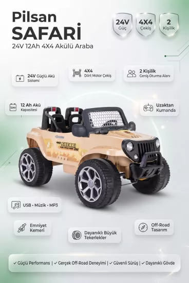 4X4 SAFARİ JEEP AKÜLÜ ARABA