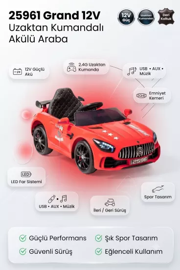 Grand Sport Kırmızı Akülü Araba