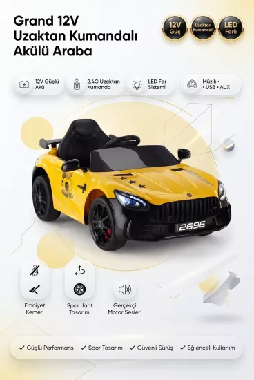 Grand Sport Sarı Akülü Araba
