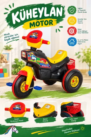 3 Tekerli Küheylan Çocuk Motoru