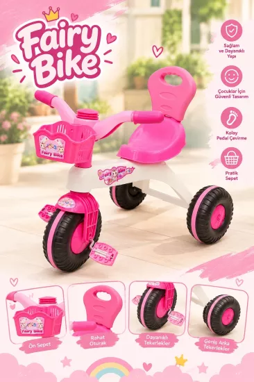İlk Bisikletim Fairy Bike 3 Tekerlekli Bisiklet