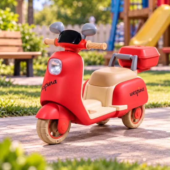 WESPİNA Akülü 3 Tekerlekli Çocuk Motoru Uzaktan Kumandalı