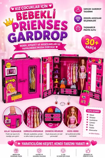 Bebekli Prenses Gardrop Oyun Seti 