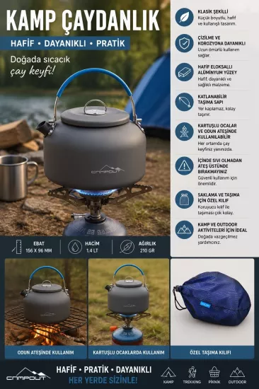 Kamp Çaydanlık 210GR 1.4L