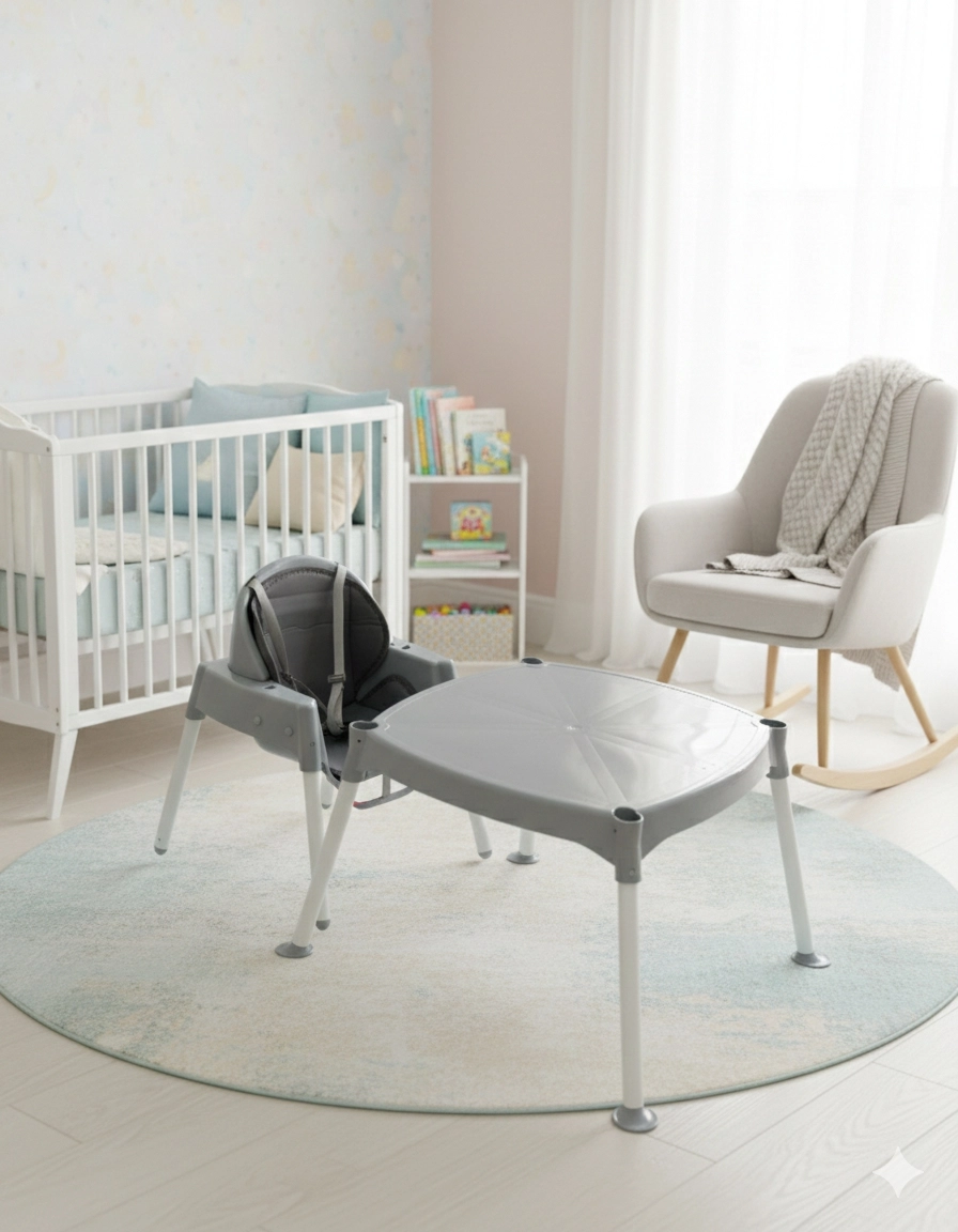 TRİO GRİ MAMA SANDALYESİ - 3 Aşamalı Mama Sandalyesi/Aktivite Masası/Masa/Sandalye