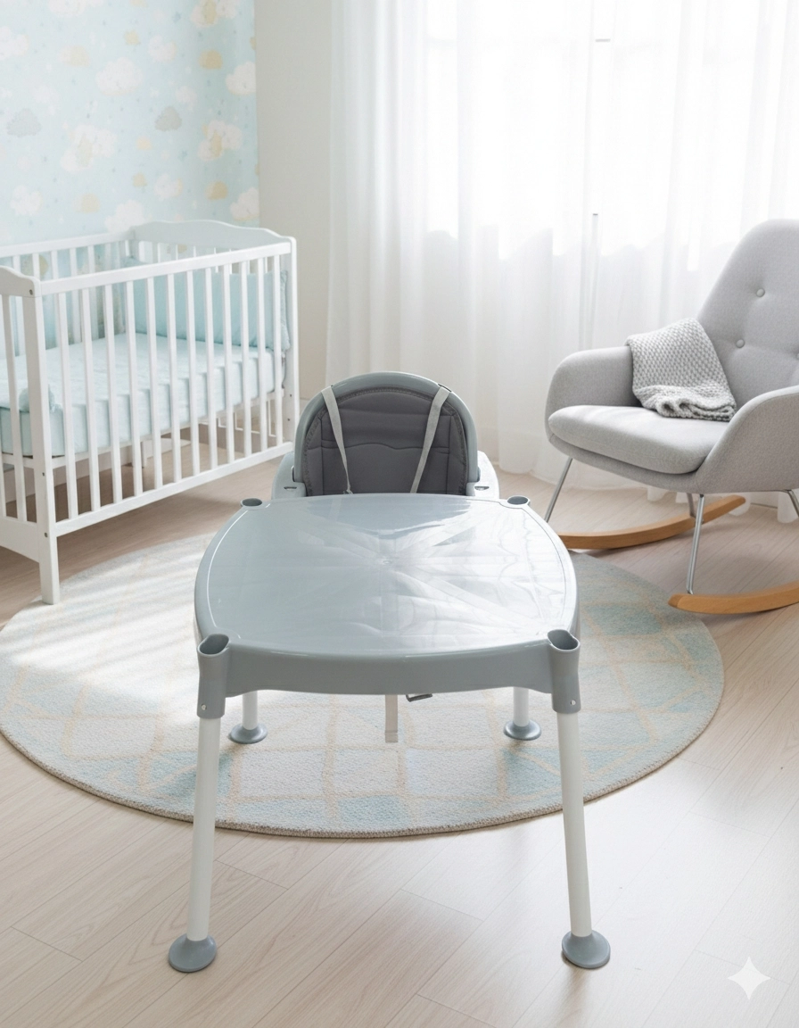 TRİO GRİ MAMA SANDALYESİ - 3 Aşamalı Mama Sandalyesi/Aktivite Masası/Masa/Sandalye