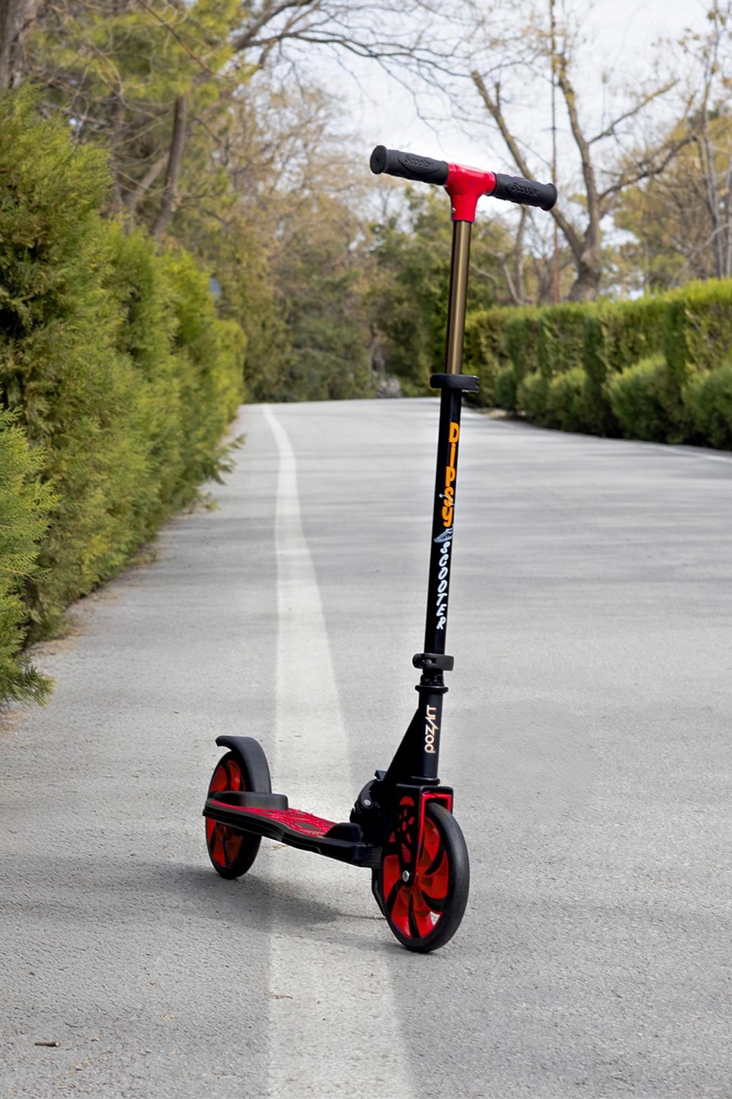 DİPSY KIRMIZI 2 Tekerlekli Katlanabilir +12 Yaş Üzeri Max 100 kg Taşıma Kapasite Frenli 9-12 yaş Scooter