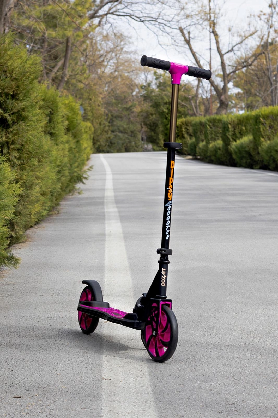 DİPSY PEMBE 2 Tekerlekli Katlanabilir +12 Yaş Üzeri Max 100 kg Taşıma Kapasite Frenli 9-12 yaş Scooter