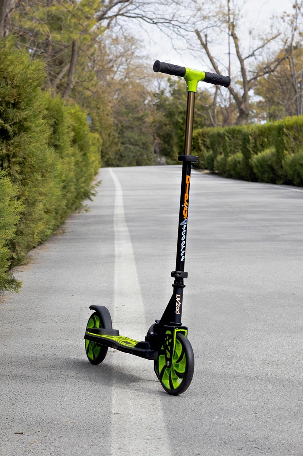 DİPSY YEŞİL 2 Tekerlekli Katlanabilir +12 Yaş Üzeri Max 100 kg Taşıma Kapasite Frenli 9-12 yaş Scooter