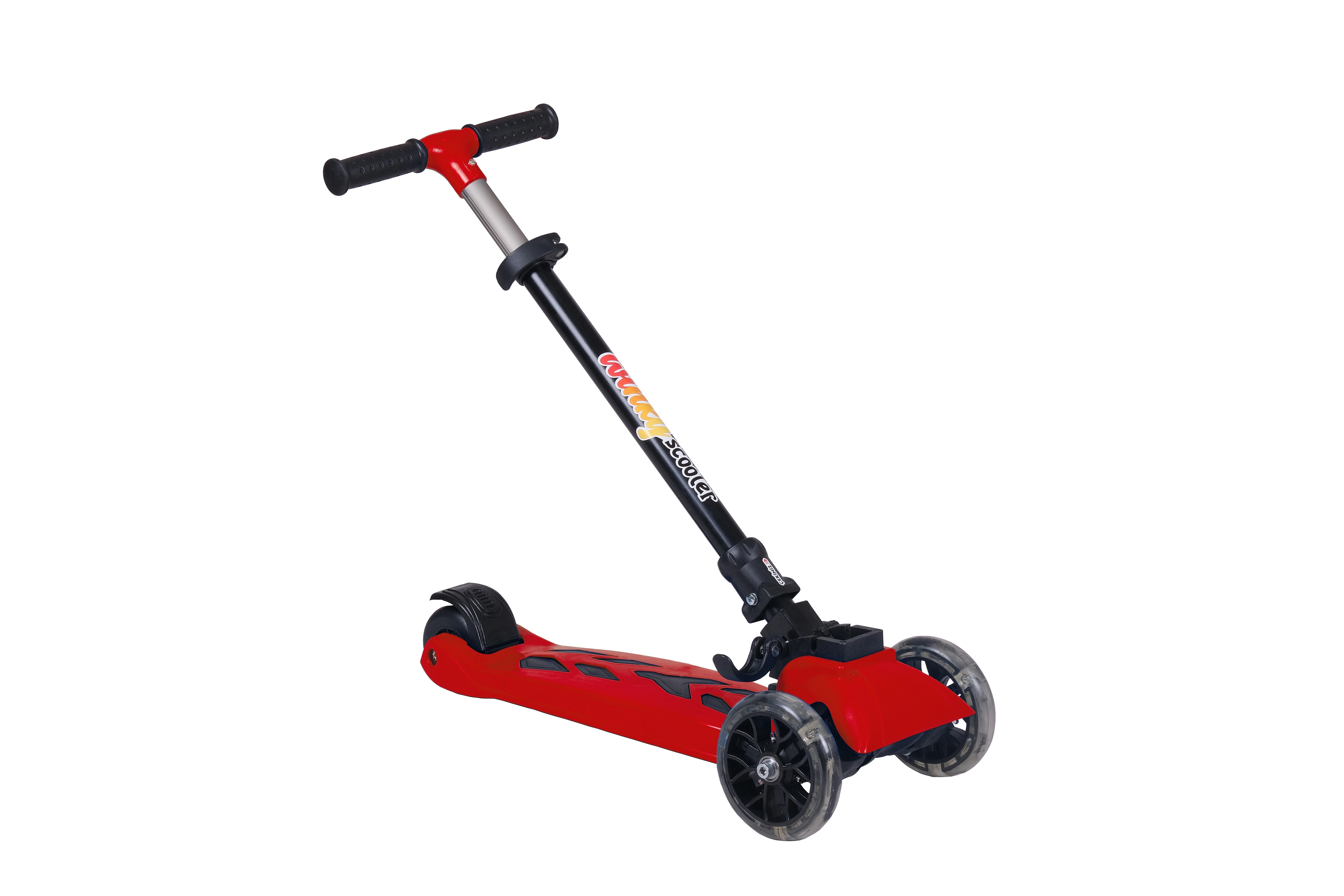 WİNKY KIRMIZI Led Işıklı 3 Tekerli Katlanabilir 5-9 Yaş Arası Max 90 Kg Taşıma Kapasitesi 3 kademeli Scooter
