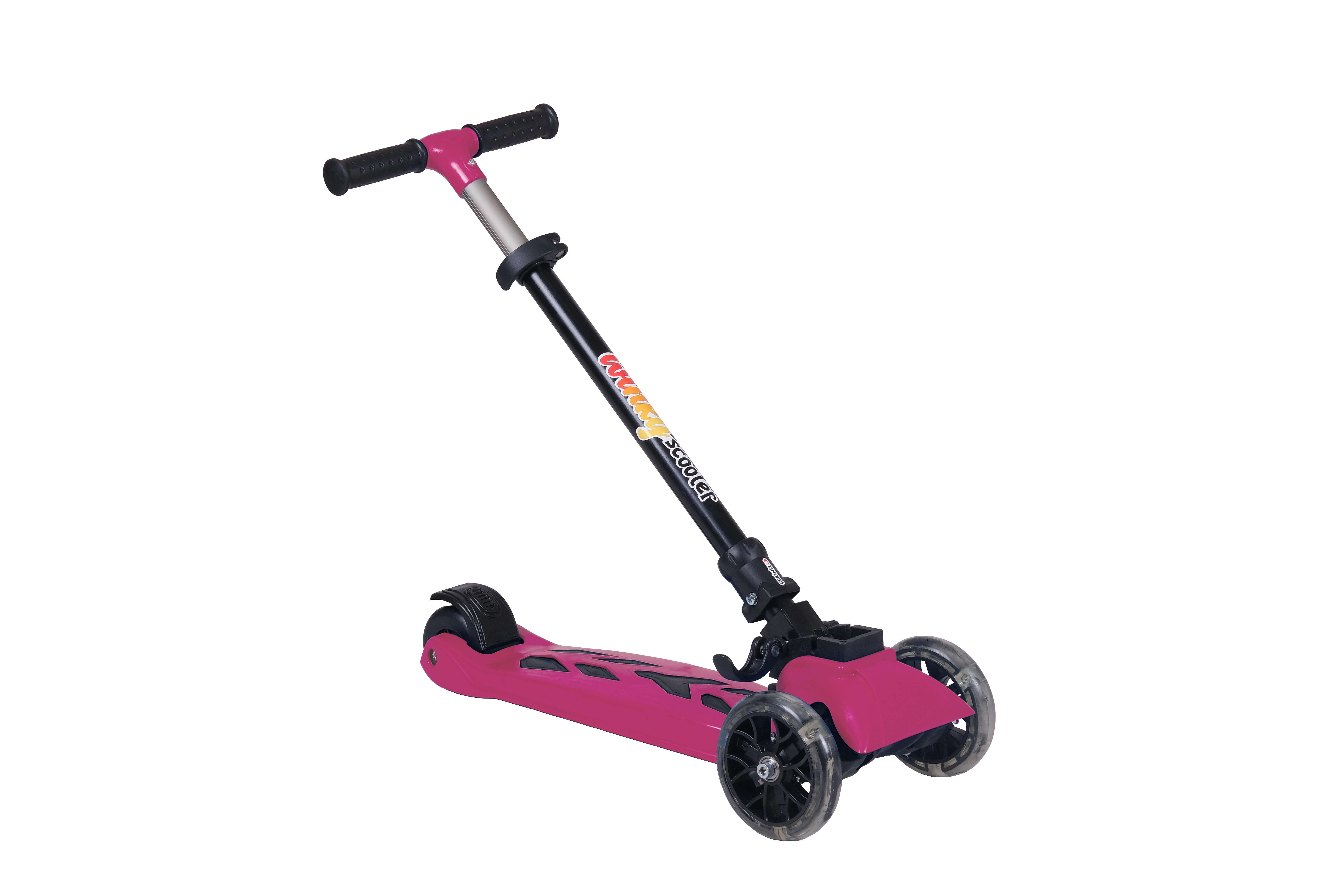 WİNKY PEMBE Led Işıklı 3 Tekerli Katlanabilir 5-9 Yaş Arası Max 90 Kg Taşıma Kapasitesi 3 kademeli Scooter