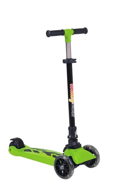 WİNKY YEŞİL Led Işıklı 3 Tekerli Katlanabilir 5-9 Yaş Arası Max 90 Kg Taşıma Kapasitesi 3 kademeli Scooter