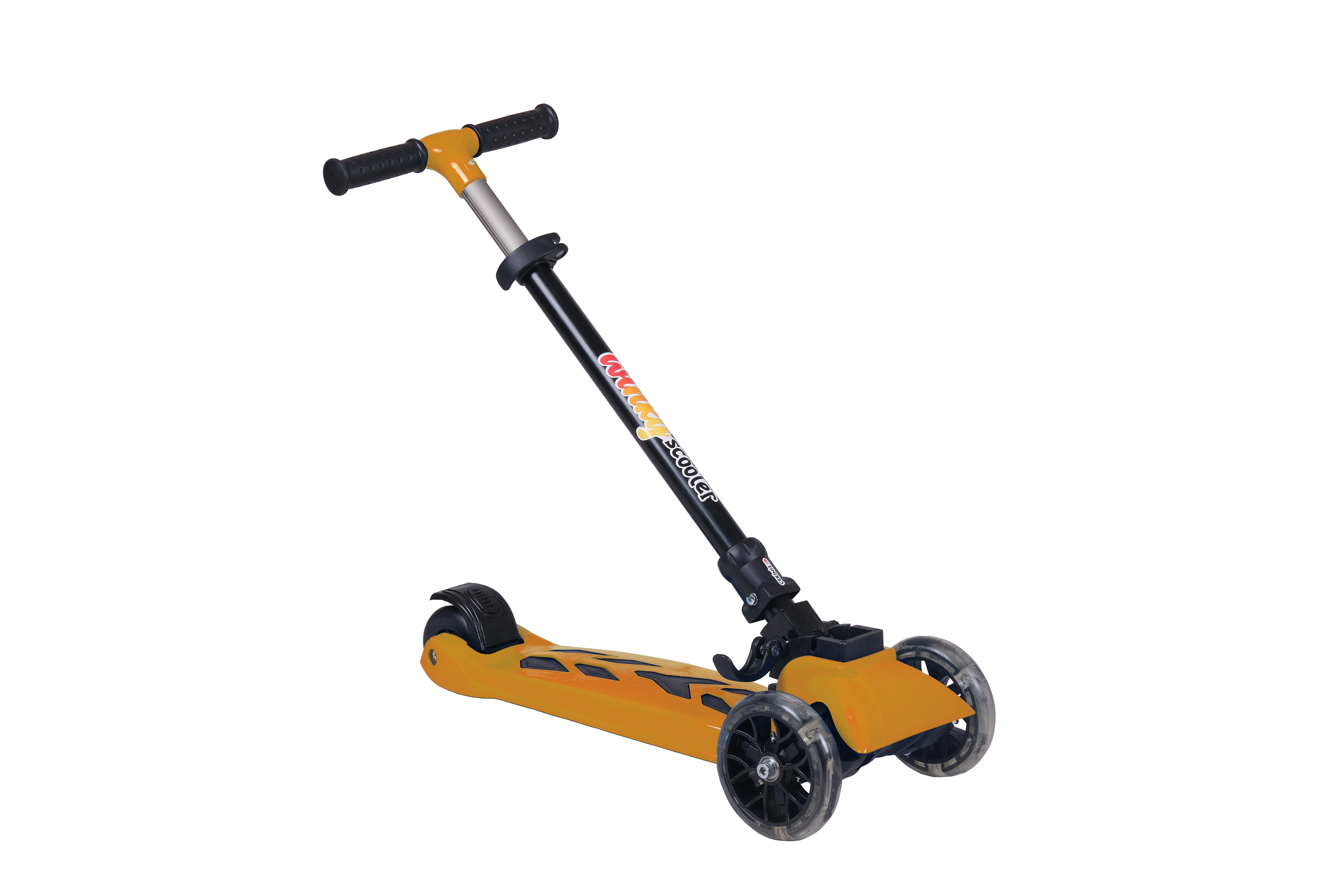 WİNKY TURUNCU/SARI  Led Işıklı 3 Tekerli Katlanabilir 5-9 Yaş Arası Max 90 Kg Taşıma Kapasitesi 3 kademeli Scooter